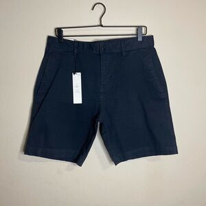 🍂 ZARA MENS SLIM FIT NAVY DENIM SHORTS SIZE 32